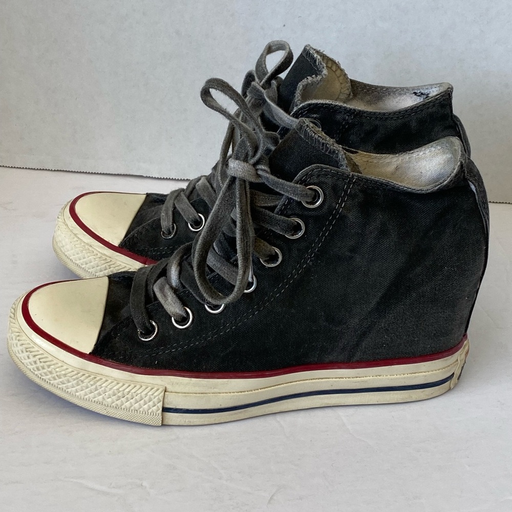 Converse Chuck Taylor All Star Lux Mid   Wedge High-Top Sneakers Sz 7